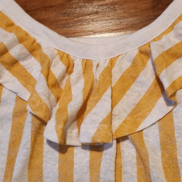 5/$15 Old Navy yellow and white ruffled camisole new with tag - Picture 2 of 6